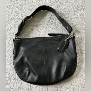 Coach Leather Black Hobo Bag